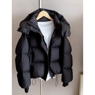 Cotton-padded jacket Women's Short 2024 New Korean Style Hooded Thickened Cotton-padded Coat Bread Coat Loose Winter Cotton-padded Coat Other