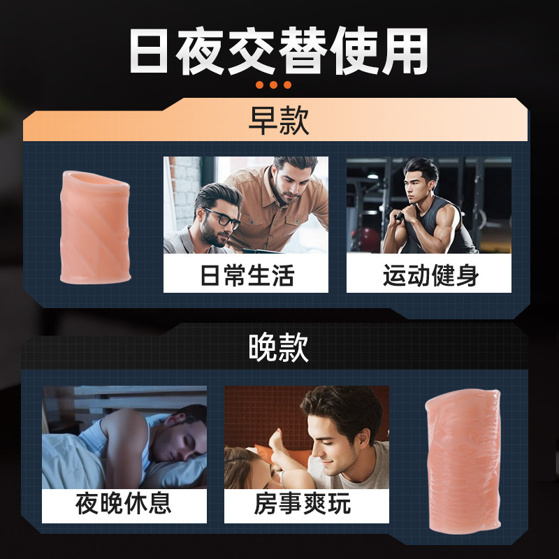 Prepucio de la carne, anillo de bloqueo complejo, collar de bloqueo físico, artículos sexuales para hombres, sexo para adultos, 300 pcs / caja image 2