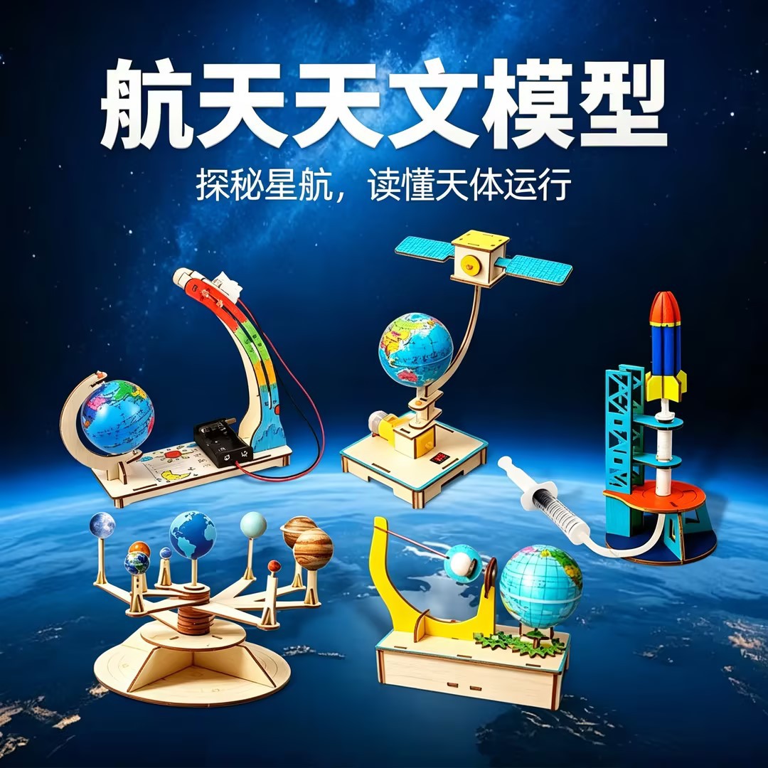 Chinese Aerospace Model Astronomy Material Kit Children's Science Project Science Experiment Set Science and Technology Gift
