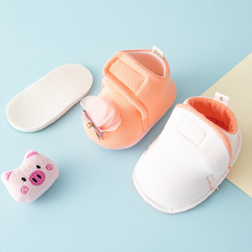 Summer and Autumn Baby Shoes 0-12 Months Infant Shoes Soft Sole Anti-Slip Walking Shoes Embroidered Comfort Pre-Walking Cloth Shoes Wholesale