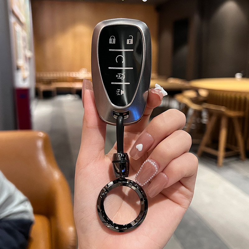 Chevrolet Key Case for Models Like Cavalier, Malibu, Cruze, Trax, and Sail, High-End Women's Key Cover with Buckle Chevrolet Key Case for Models Like Cavalier, Malibu, Cruze, Trax, and Sail, High-End Women's Key Cover with Buckle