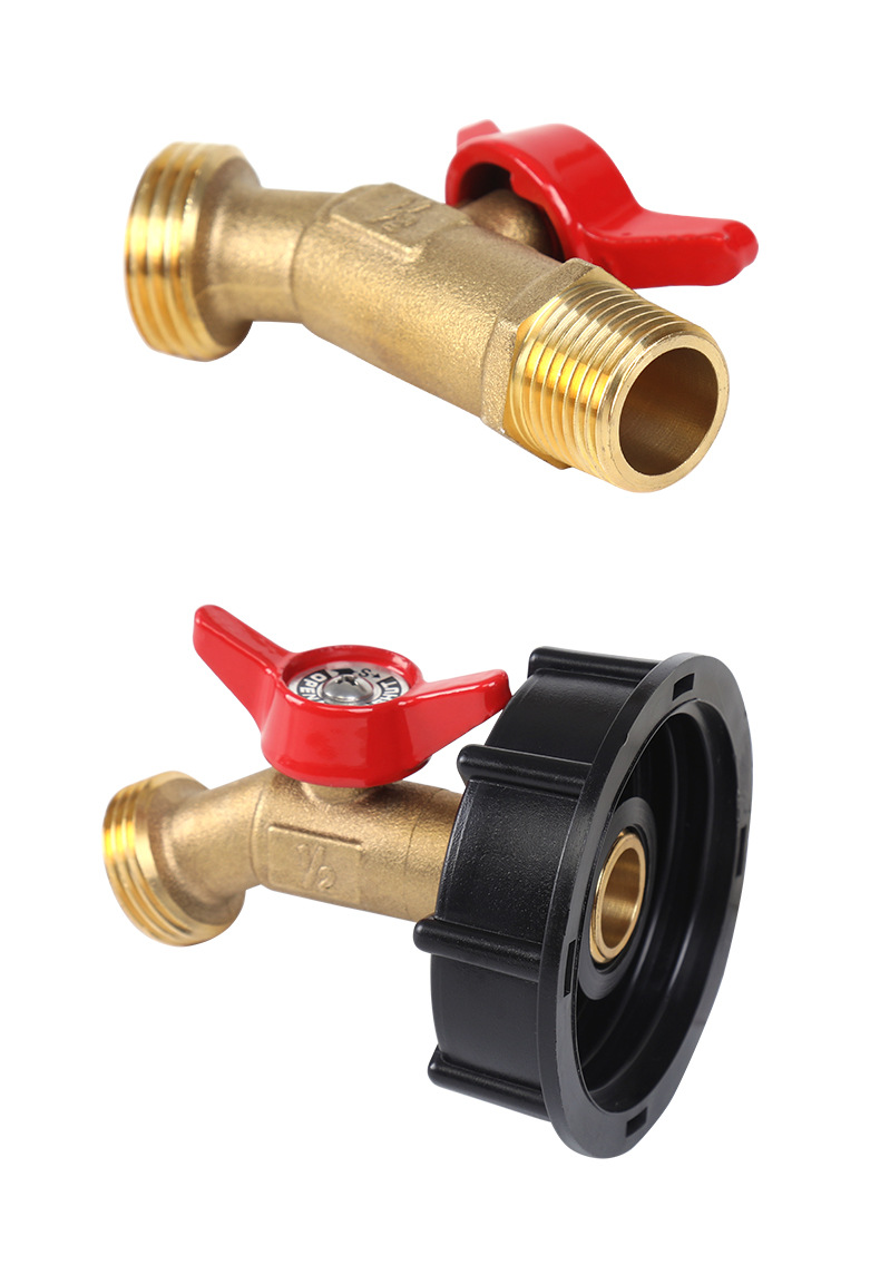 Cross-border Amazon temu brass garden hose valve faucet with ton bucket lid butterfly American standard faucet factory undefined