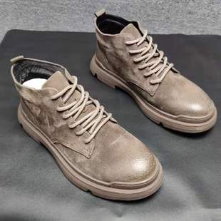 Scarce foreign trade tail single broken size men's boots pick-up cut-off leather short boots fashion Joker breathable Martin boots fashion autumn