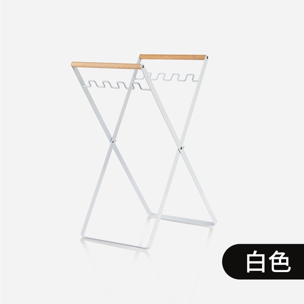 Iron garbage rack white