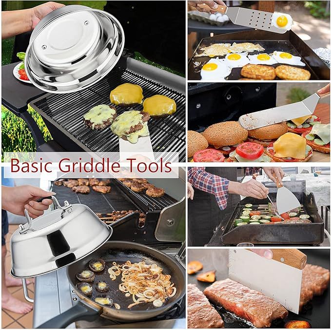 Amazon Cross-border acero inoxidable mango de madera BBQ herramientas para acampar al aire libre teppanyaki horquilla pinza combinación de herramientas para hornear punto