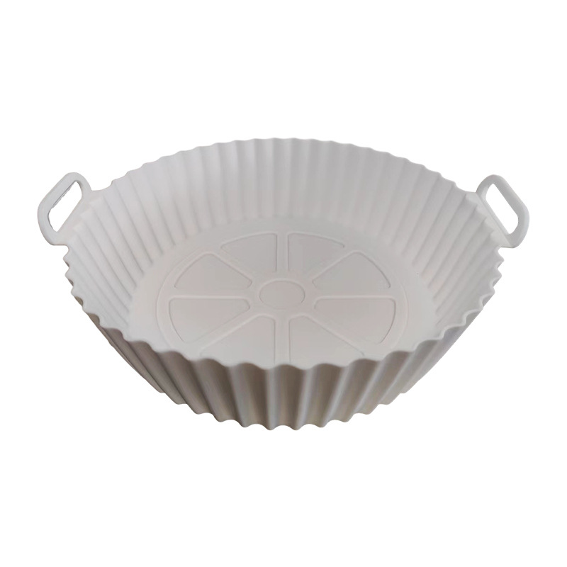 두꺼운 [110g 원형 실리콘 베이킹 팬] 20*17.5*5cm 흰색