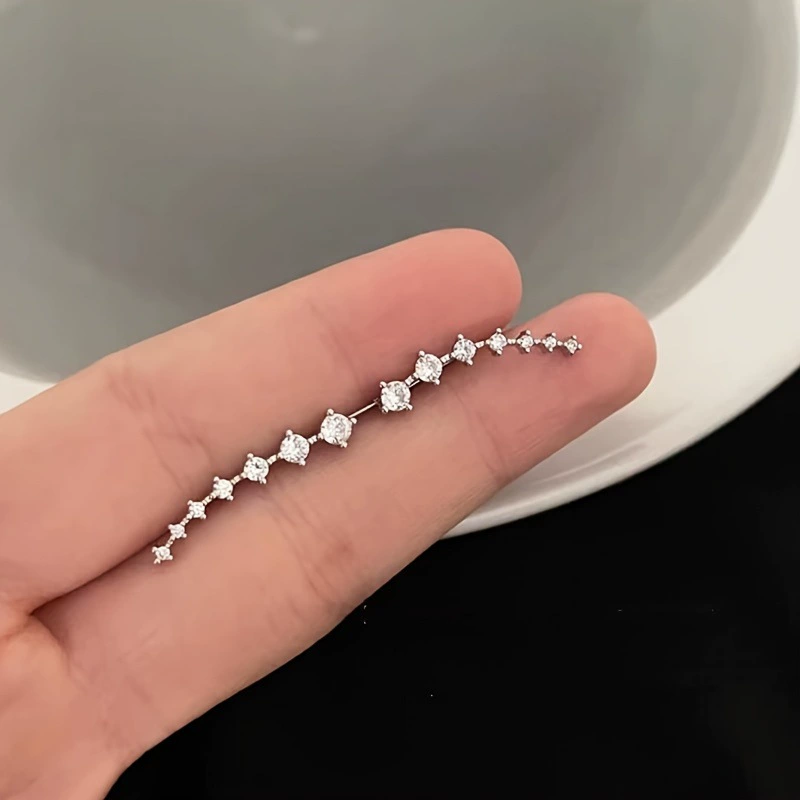 Серебряные серьги с цирконием, демисезонные, серебро 925, 2023, высокое качество