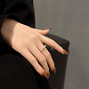 South Korean universal metal goods, fashionable ring with bow, simple and elegant design