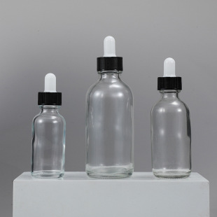 In Stock 60ml Black Boston Bottle Multi-Specification Brown Graduated Dropper Essential Oil Bottle Small Capacity Essence Sub-Bottle