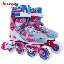 COUGAR美洲狮俱乐部同款线下培训用鞋 儿童休闲平花两用溜冰鞋