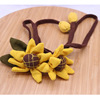 Hat, woven decorations flower-shaped, belt, accessory, flowered