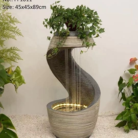 流水摆件;树脂工艺品;客厅落地摆件