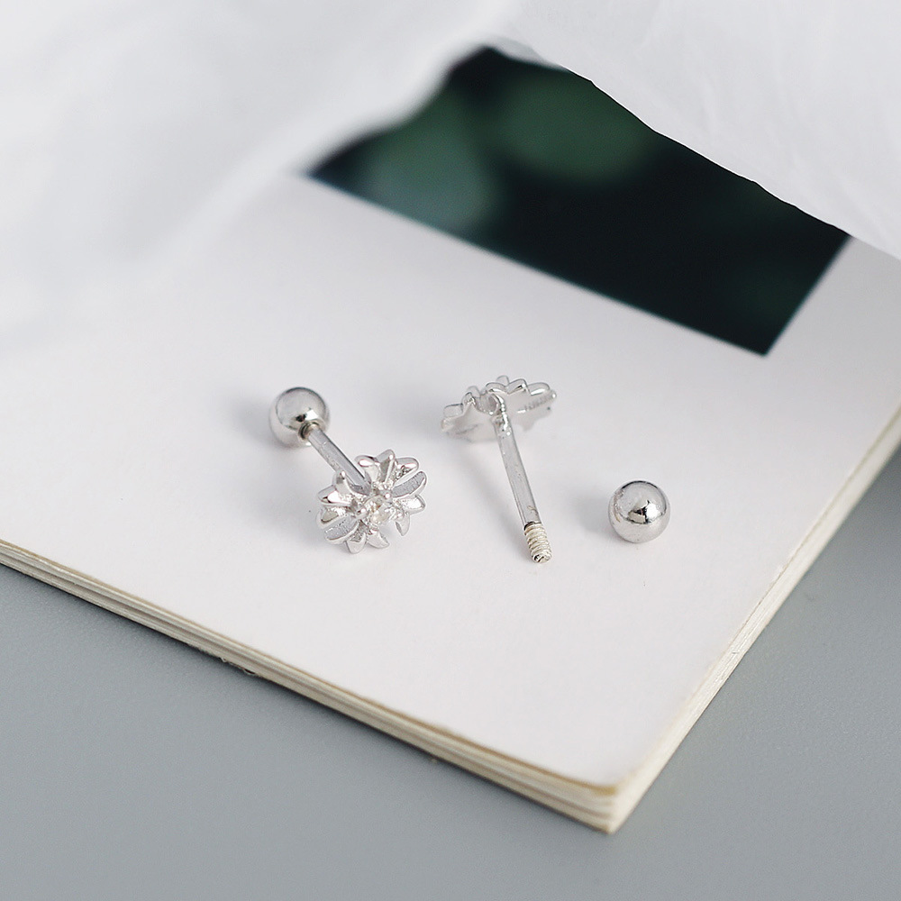 Fashion Geometric Sterling Silver Plating Ear Studs 1 Pair