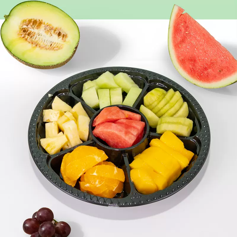 喇叭花一次性沙拉打包盒 PET塑料水晶沙拉盒带盖 水果盒外卖打包