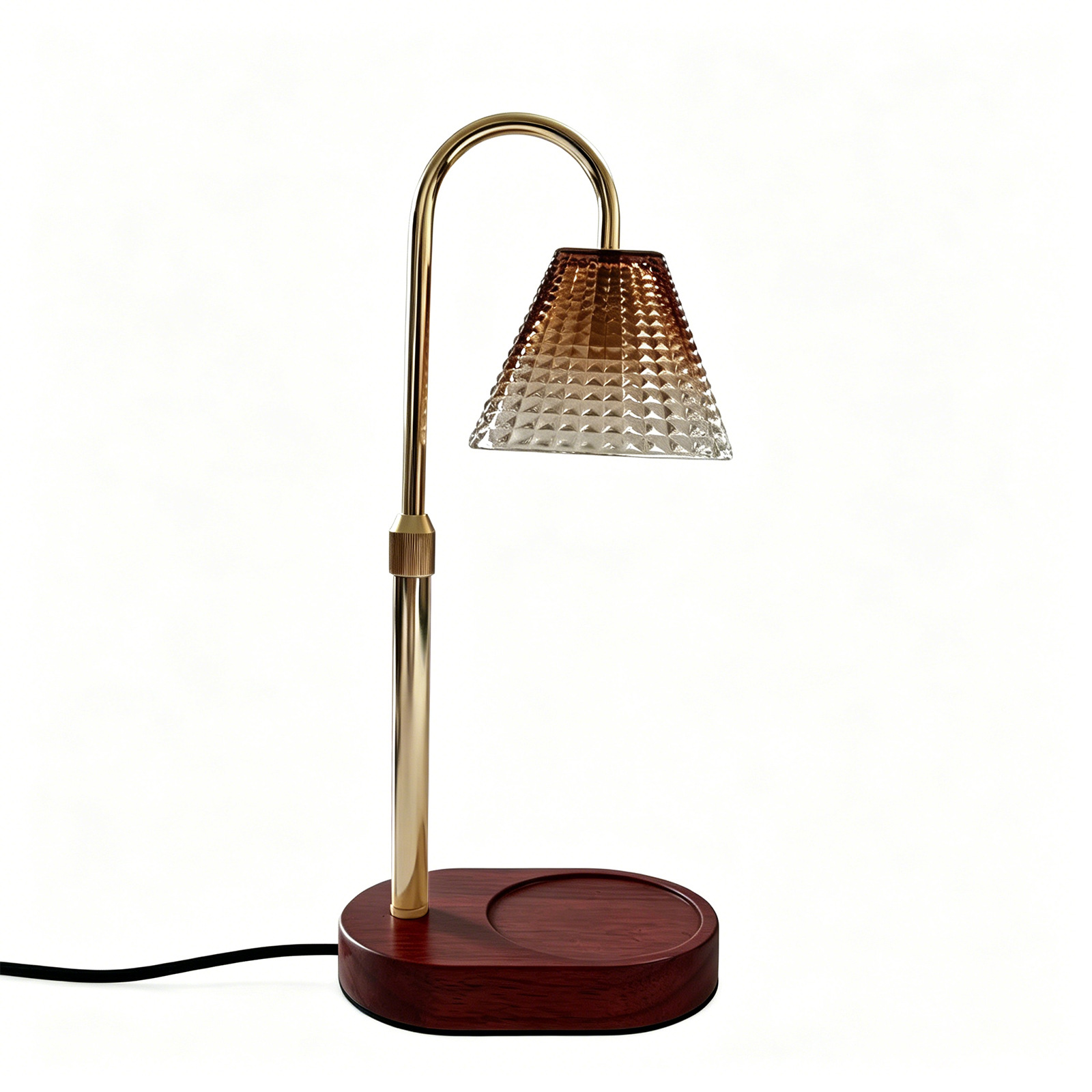 Fuente de fábrica gradiente cristal de diamante lámpara de cera fundida base de tronco elevable atenuación lámpara de vela fundida regalo transfronterizo