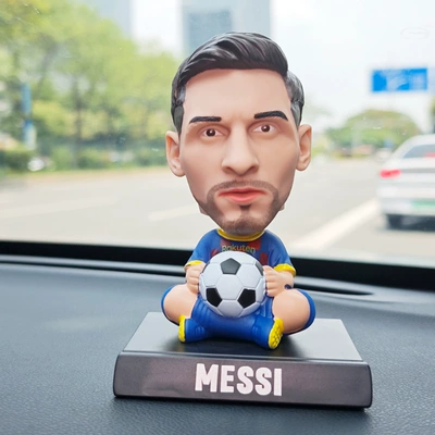 Car ornaments Stars James, Messi, and - -shaking-his-head-new-messi