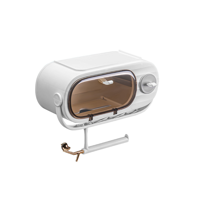 Inodoro personalizado sin perforaciones, soporte de toallas de papel impermeable, caja de dibujo creativa, soporte de almacenamiento de toallas de lavado de cara