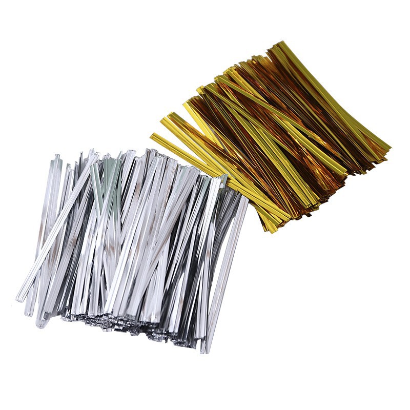 Alambre de oro y plata, amarre de metal, amarre, amarre, alambre de oro, cuerda de alambre, pan, horneado, bolsa de regalo, sellado