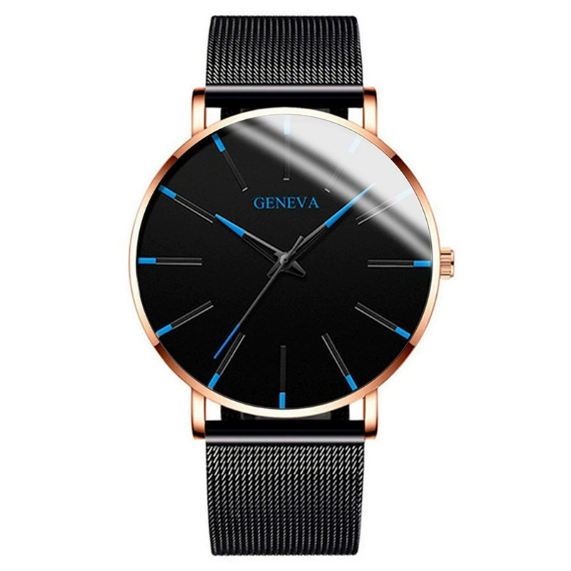 Men's Swiss‑Style Watch, Quartz Movement, 42 mm Dial, Metal Bracelet (230 mm)