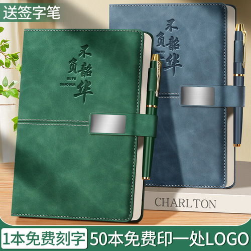 2024 new thickened magnetic buckle notebook business simple notepad purchasing notebook sub-conference office notebook