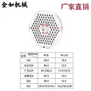 Meat Grinder Round Blade Stainless Steel Perforated Blade Head for Home and Commercial Use, Meat Cutting Board, Meat Slicer Blade