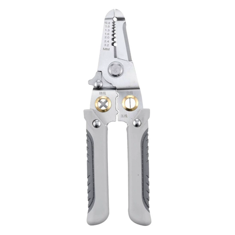 В наличии на складе инструмент для зачистки проводов из нержавеющей стали Профессиональные Электрические плоскогубцы для резки проволоки Зачистка разъемной проволоки плоскогубцы для намотки проволоки
