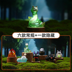 奇幻之旅盲盒 多款式卡通萌趣桌面摆件可发亮树脂工艺品摆件盲盒