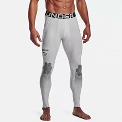ブランドロゴ現物氷糸弾力運動タイツ男春秋打底ランニングバスケットボール長ズボン九分ズボン