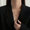 Brand necklace, fashionable chain for key bag  hip-hop style, simple and elegant design, internet celebrity