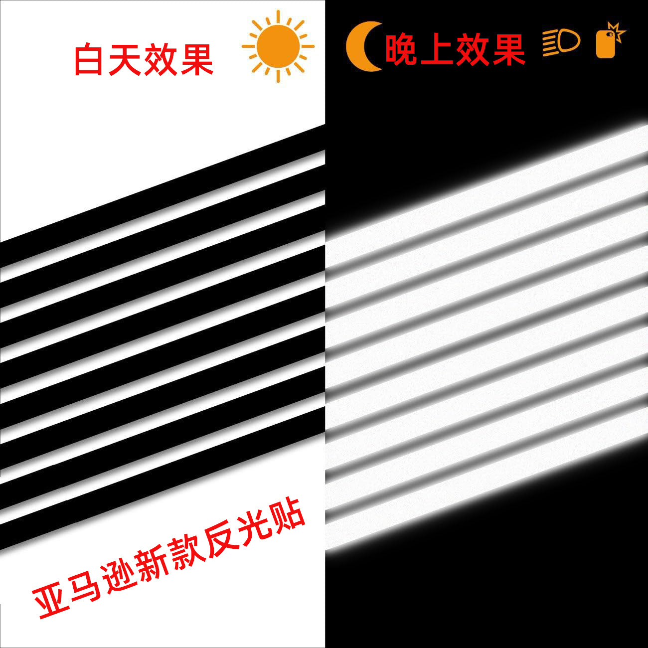 Amazon nuevo retro motocicleta pegatinas reflectantes scooter bicicletas automóviles reflectores de alta visibilidad