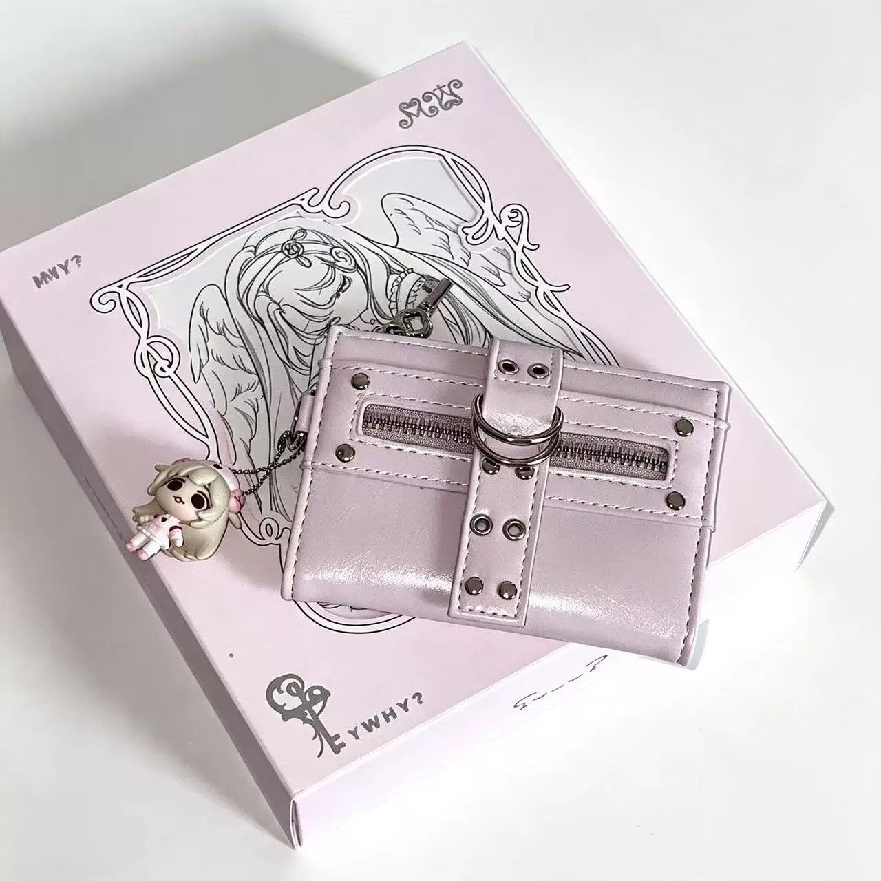 Korean-style pink leather card holder, stylish and multifunctional, large-capacity coin purse, meal card, bus pass, and ID card holder