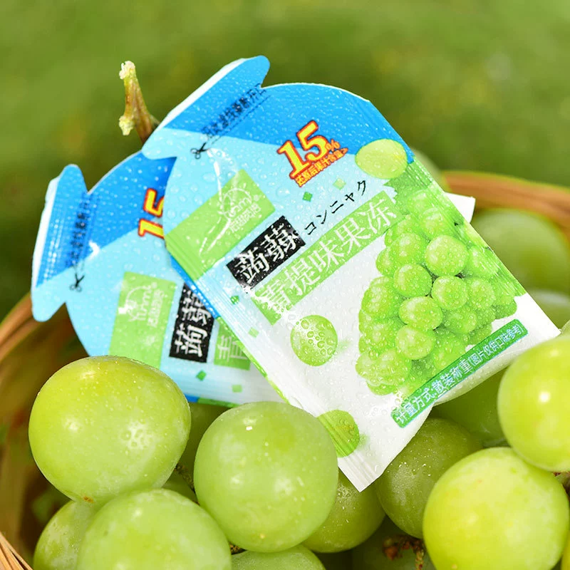 法思觅语 Konjac jelly, strawberry, lychee and green flavored snacks, sucking jelly 160g (about 13 pieces) fruit pop