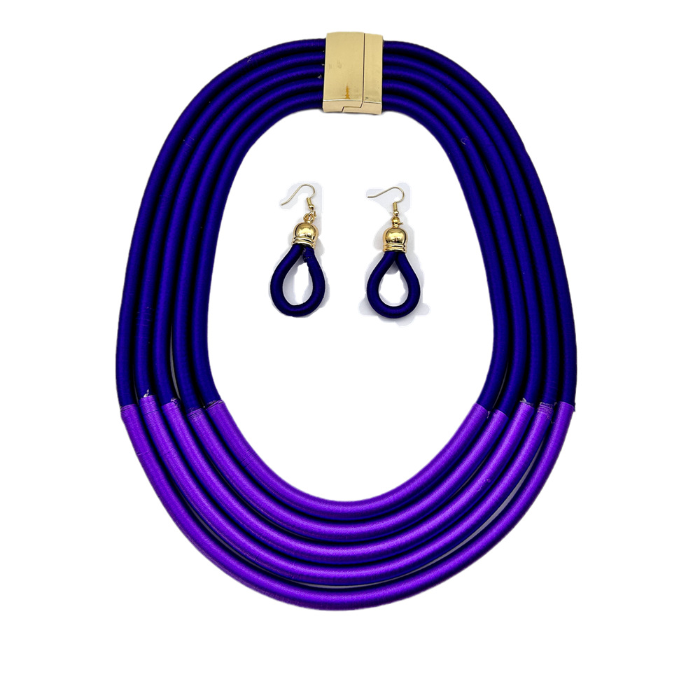 238g Weight Jewelry Set Classification Earrings + Necklace Quantity Holiday, Daily Occasion Mixed materials Material Color Block Pattern Women's Gender Epoxy Design Casual, Ethnic Style Style Casual Ethnic Style Color Block Mixed Materials Epoxy Women's Jewelry Set 15