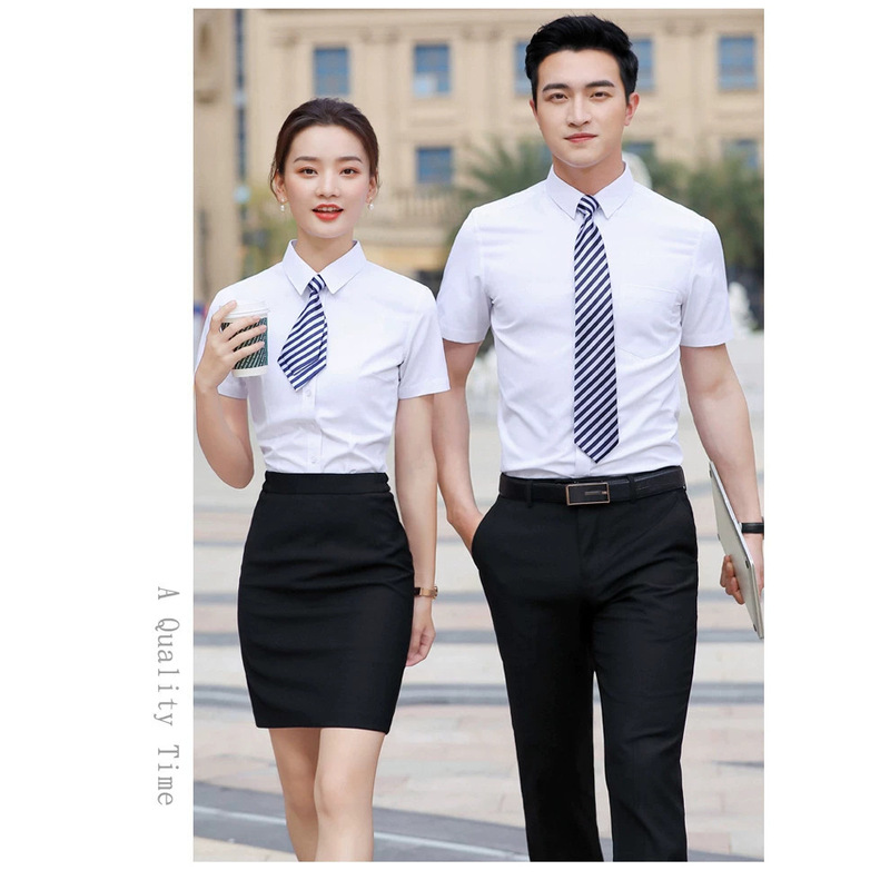 No-Iron Business Short-Sleeved Shirt for Men, Slim Fit for Commuting No-Iron Business Short-Sleeved Shirt for Men, Slim Fit for Commuting