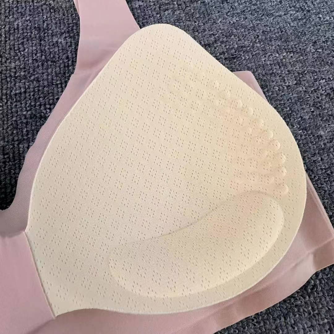 Nueva taza de látex sin marcas de alta calidad, chaleco de dama sin anillo de acero, bra de yoga, ropa interior deportiva, mujer al por mayor