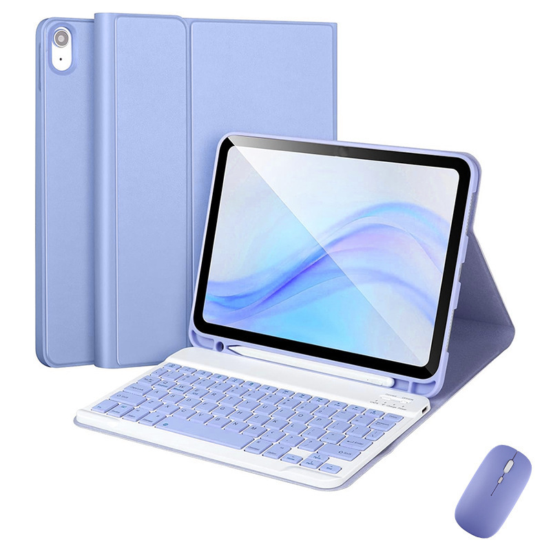 iPad10世代タブレット保護ケースに最適 10.9inch 取り外し可能な Bluetooth キーボード磁気ペンスロットレザーケース第 11 世代|undefined