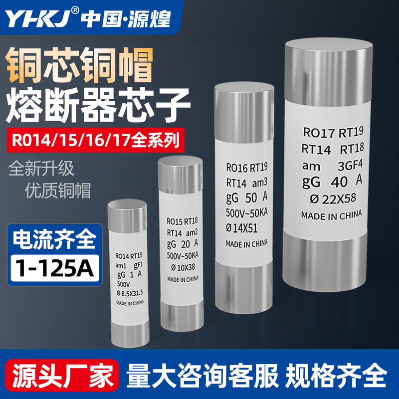 Ceramic Fuse Fuse Core R015 Ro16 Ro17 Rt18-32Rt14 Rt19 1A-63A