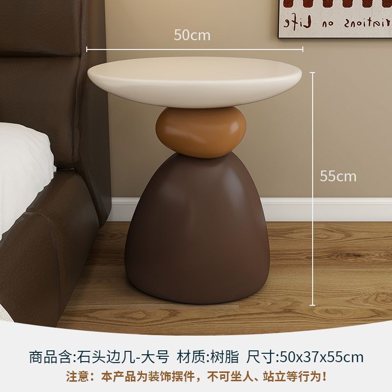 设计师边几创意轻奢高级感奶油风客厅床头沙发角几现代小茶几桌子|undefined