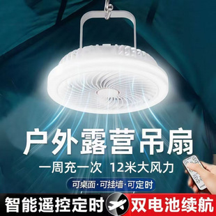 USB Fan Small Ceiling Fan Silent Mosquito Net Camping Table Lamp Fan Desktop Outdoor Portable One-Piece Direct Shipping Cross-Border