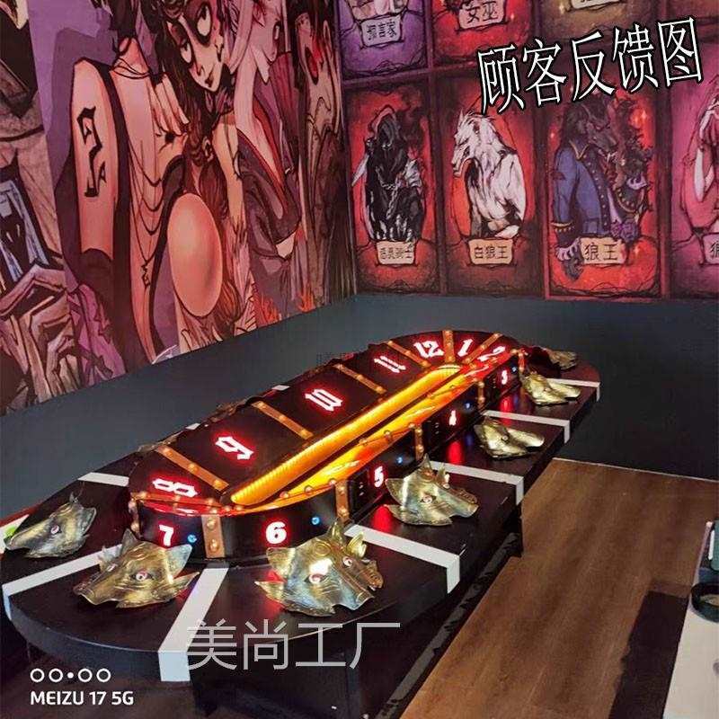 Industrial Style Conference Table, Detachable Negotiation Table, Werewolf Table Game, Script Killing Table Game Bar Desk