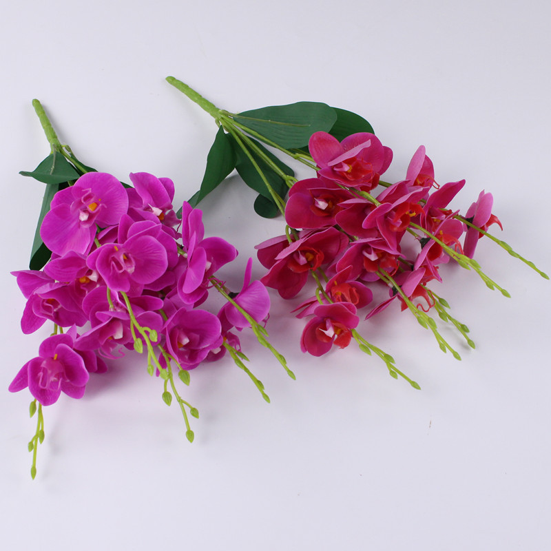 Artificial mariposa orquídea flor artificial mini pequeña orquídea decoración del hogar Accesorios de fotografía decoración bonsai arreglo floral Accesorios