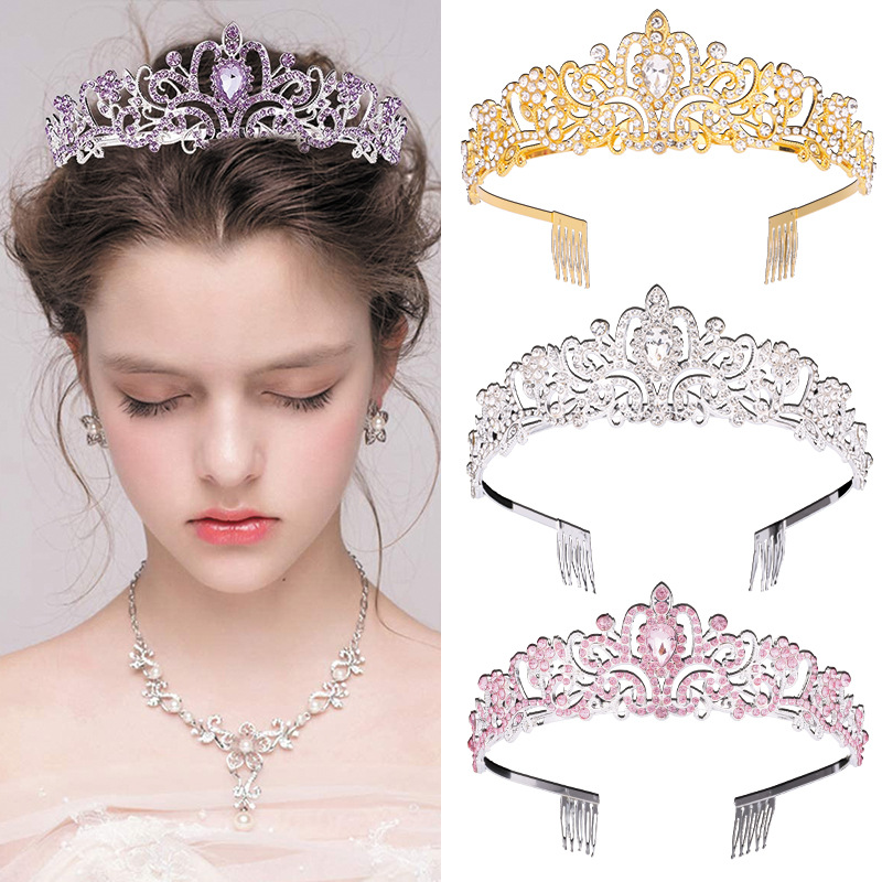Boda transfronteriza europea y americana boda novia corona tocado Shengyue accesorios para el cabello vestido de novia estudio fotográfico accesorios para el cabello reina diadema corona
