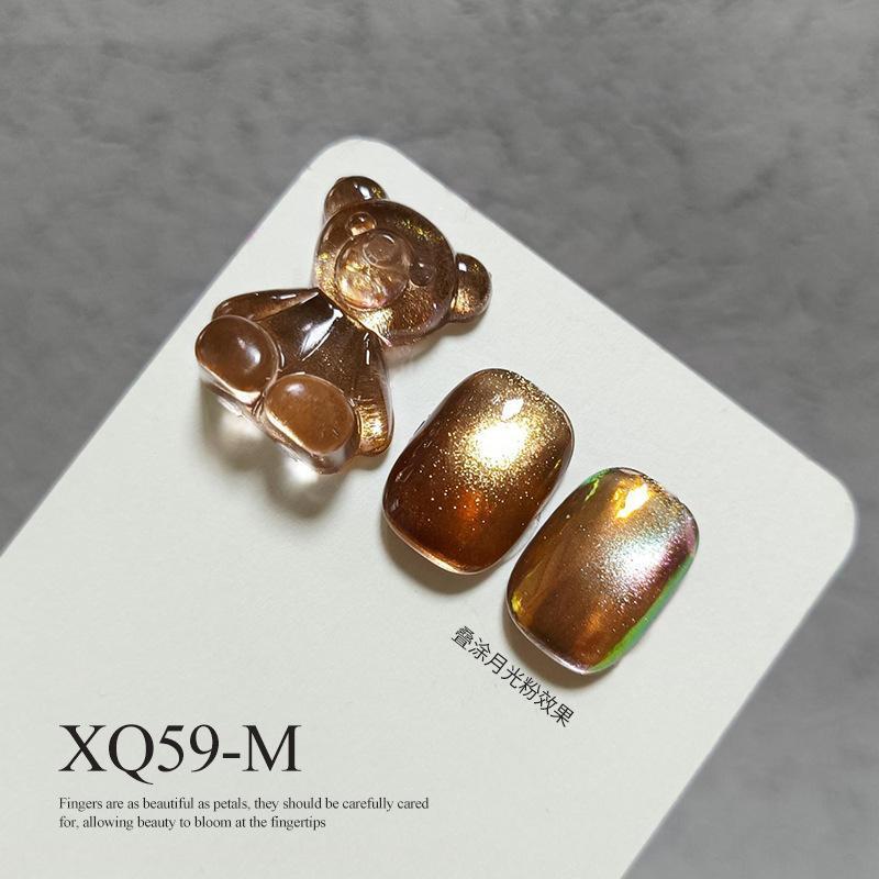 万家灯火猫眼38色冰晶瓷白玻璃珠猫眼光疗甲油胶15ml整套美甲专用|undefined