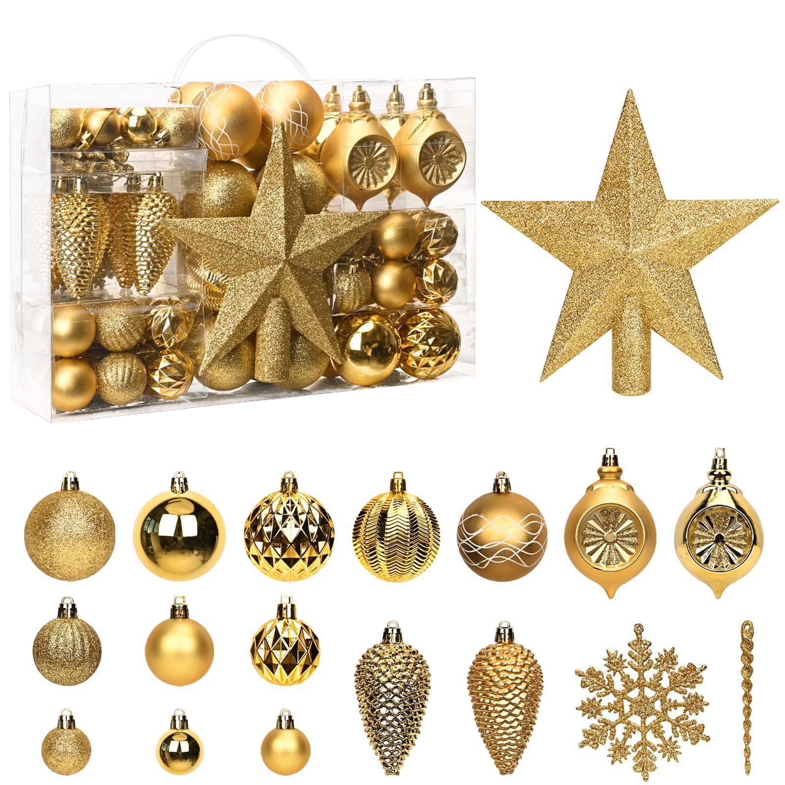 2024 nuevos colgantes de decoración de Navidad set de bolas de Navidad más de 100 estilos de colgantes de decoración de árbol de Navidad