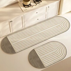 寂風家庭用吸水滑り止めマット洗浄しやすい珪藻泥マット楕円形レストランキッチンマット卸売り可能
