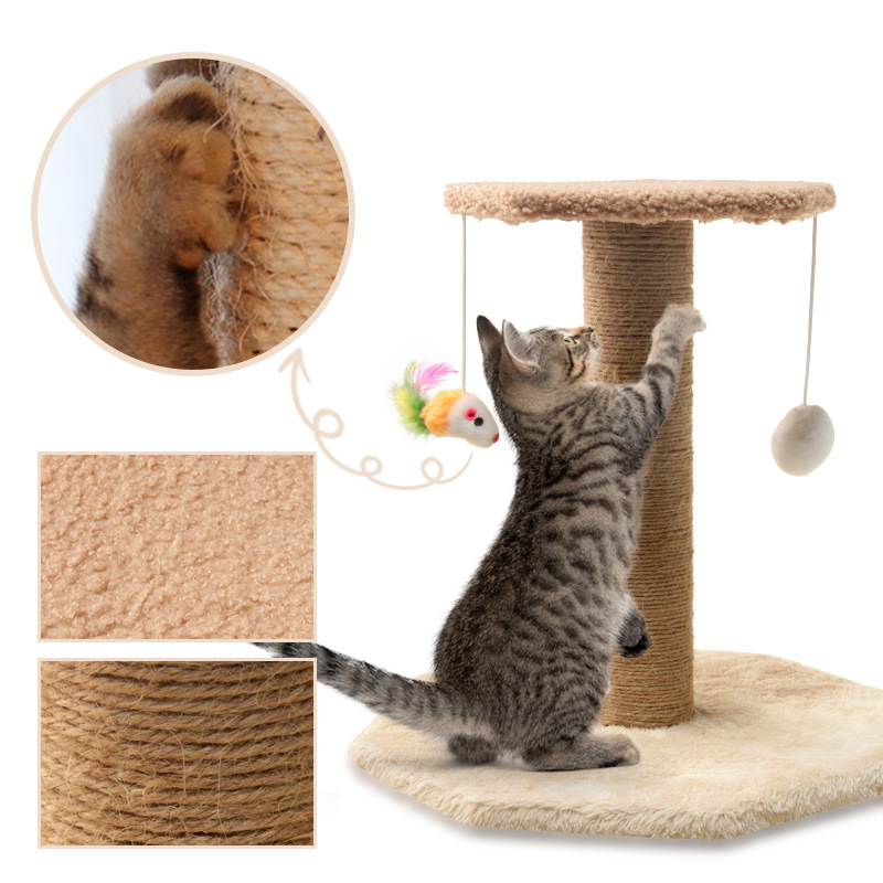 Direct factory price sale cat play and entertainment supplies simple sisal pole cat tree rest toy stool