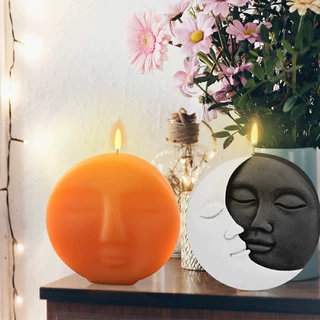 纵博DIY水晶滴胶人脸硅胶模具蜡烛香薰石膏简洁模具跨境热推