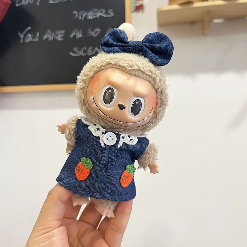 ソースメーカーのみの服】17cmペンダント ラブブ服 ブラインドボックス ラブブ人形 人形服 クールブラック カラフル|undefined