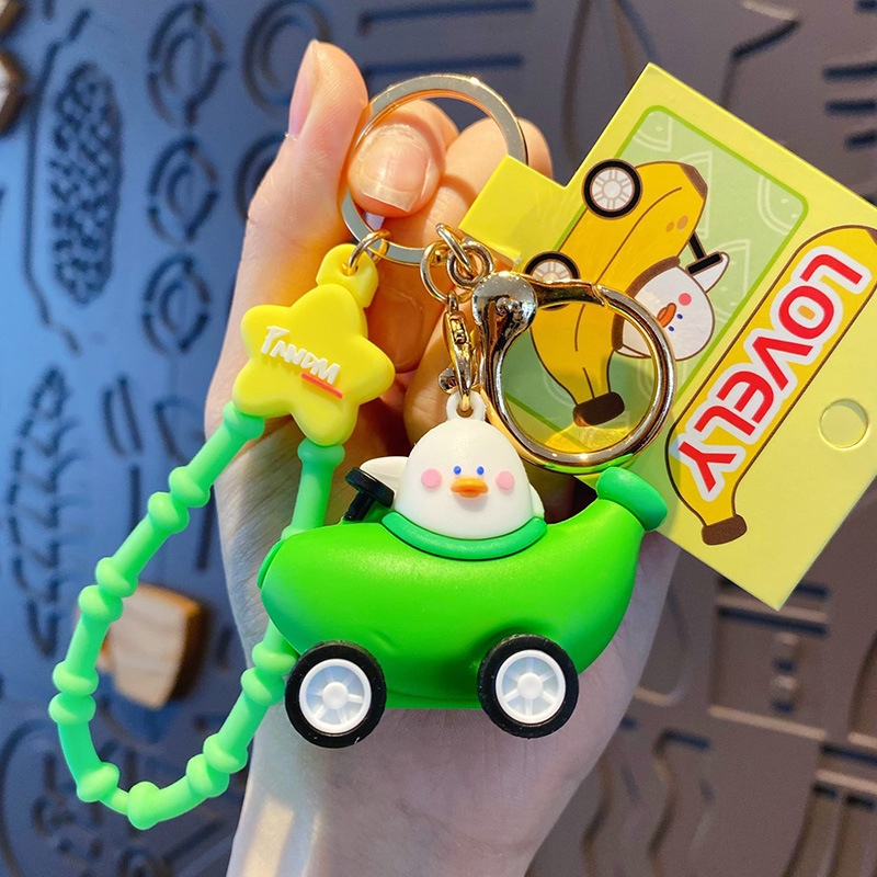 Подвеска-тележка-банан с фруктами-бело-зеленая