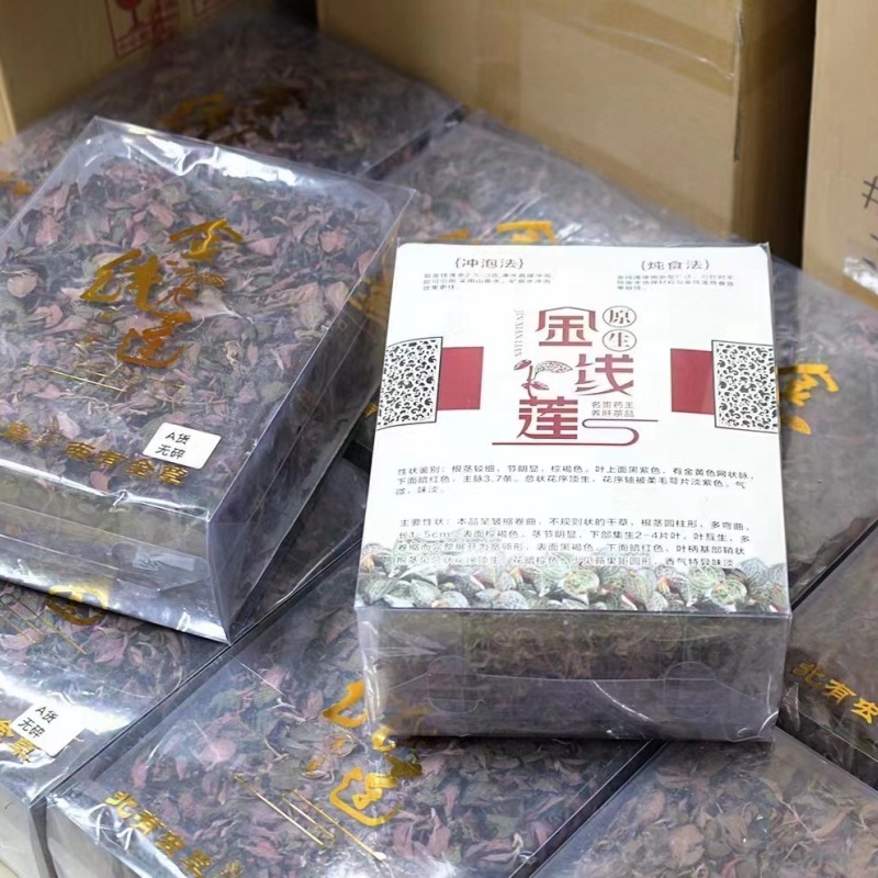 福建の金線蓮の株全体の乾燥品は精選して金の葉を挟んでいません。|undefined